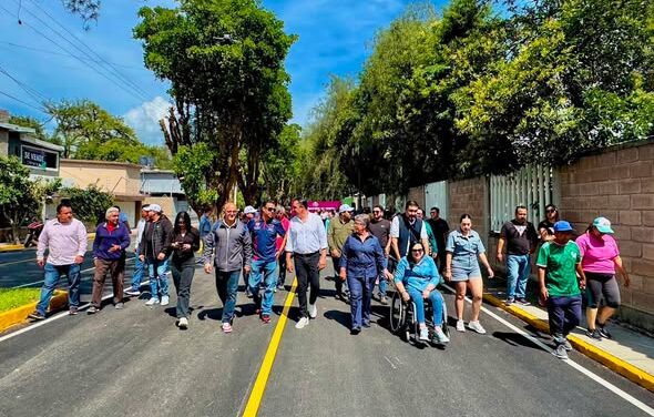 Rehabilitan avenida Tolteca en San Marcos para mejorar movilidad y seguridad vial