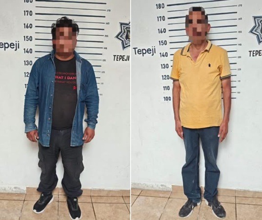 Detienen a dos hombres en Tepeji del Río con seis bidones de hidrocarburo