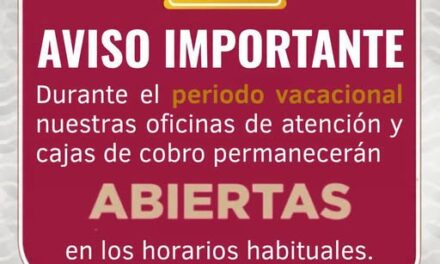 Comisión de Agua Tepeji mantendrá abiertas sus oficinas durante periodo vacacional