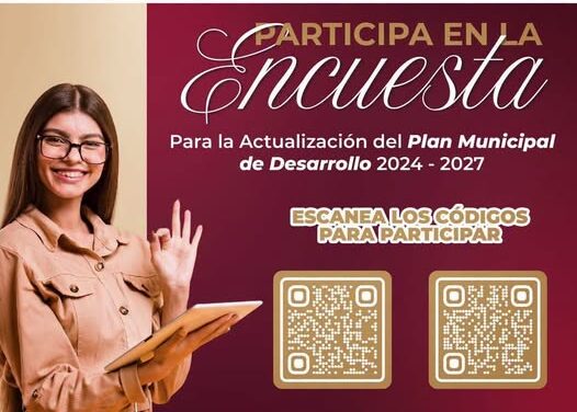 Convocan a ciudadanía de Atotonilco de Tula a participar en encuesta para actualizar el Plan Municipal de Desarrollo 2024-2027