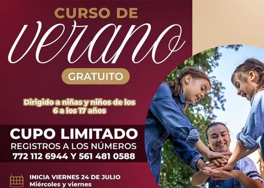 Sistema DIF Municipal de Atotonilco de Tula invita a participar en curso de verano gratuito