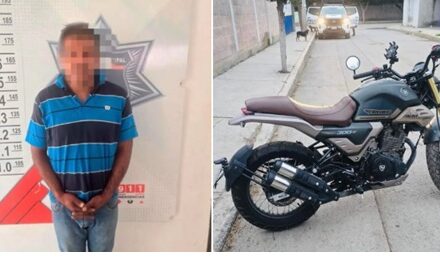Recupera Policía de Atitalaquia motocicleta con reporte de robo; hay un detenido