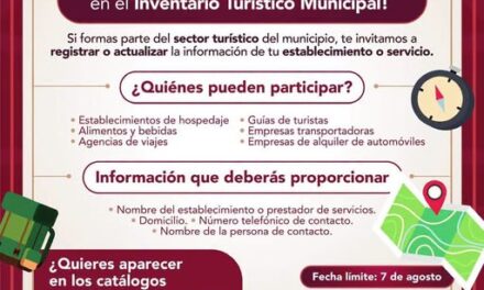 Invita Gobierno de Tepeji del Río a prestadores de servicios a integrarse al Inventario Turístico Municipal