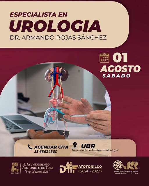 DIF Atotonilco de Tula acerca atención médica especializada en Urología