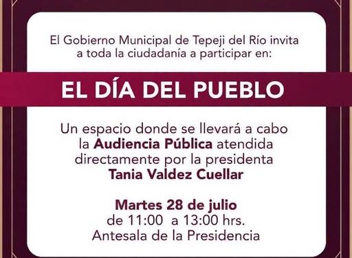Invitan a participar en «El Día del Pueblo» en Tepeji del Río