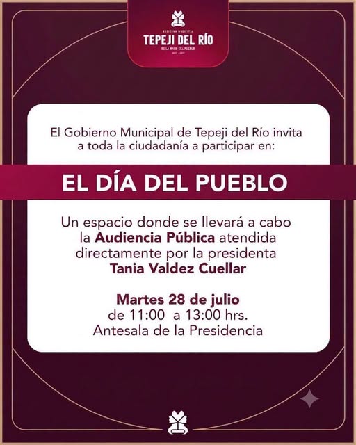 Invitan a participar en «El Día del Pueblo» en Tepeji del Río