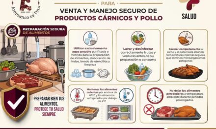 Gobierno Municipal de Atotonilco de Tula promueve prácticas seguras en la preparación de productos cárnicos y pollo