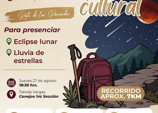 Invitan a observar el eclipse lunar y la lluvia de estrellas en la Ruta de las Perseidas