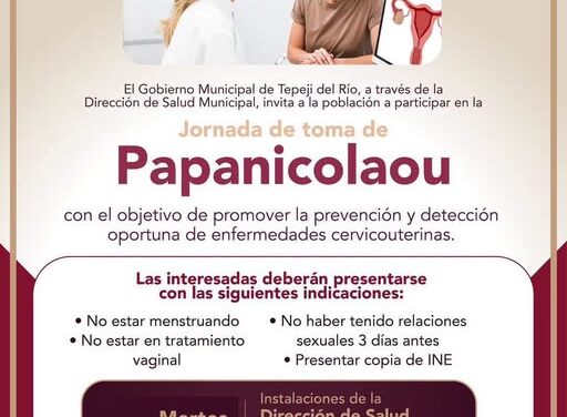 Gobierno de Tepeji del Río invita a la Jornada de Toma de Papanicolaou