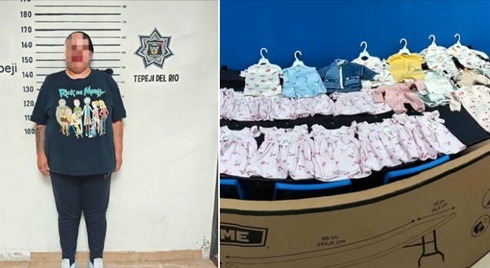 Mujer es detenida por sustraer mercancía sin pagar de tienda departamental en Tepeji del Río