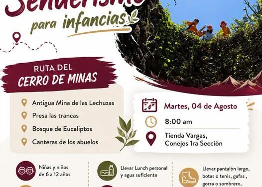 Senderismo para infancias: Ruta del Cerro de Minas en Atotonilco de Tula