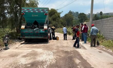 Realizan labores de mantenimiento en Santa María Quelites