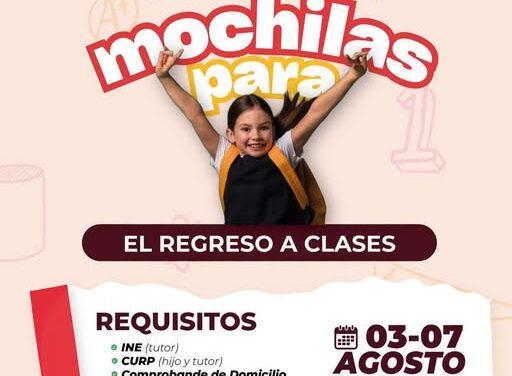 Abren convocatoria «Mochila para todos» en Atotonilco de Tula