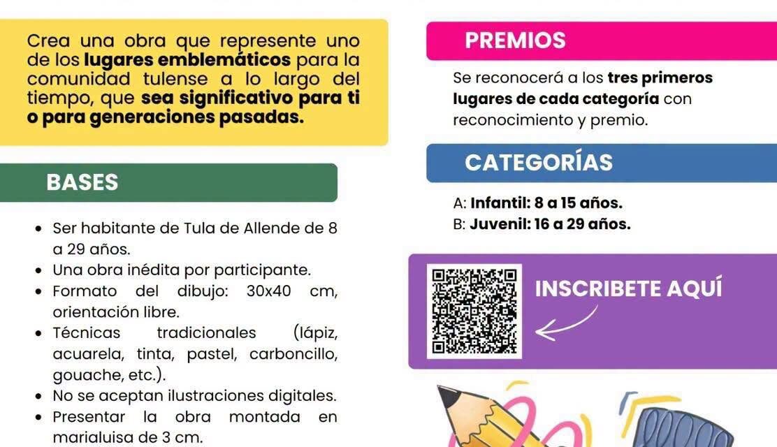 El gobierno municipal de Tula de Allende invita a participar en el 2do Concurso de Ilustración Juvenil e Infantil “Rincones de Tula: Pasado o Presente”