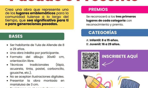 El gobierno municipal de Tula de Allende invita a participar en el 2do Concurso de Ilustración Juvenil e Infantil “Rincones de Tula: Pasado o Presente”