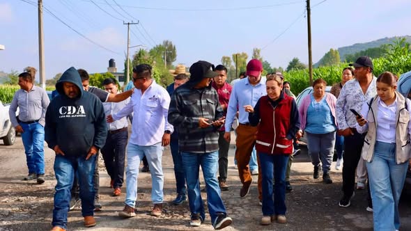 Supervisa alcaldesa Tania Valdez condiciones de la Avenida Insurgentes en San Buenaventura