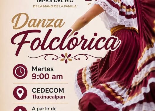 DIF Tepeji del Río invita a participar en taller de Danza Folclórica