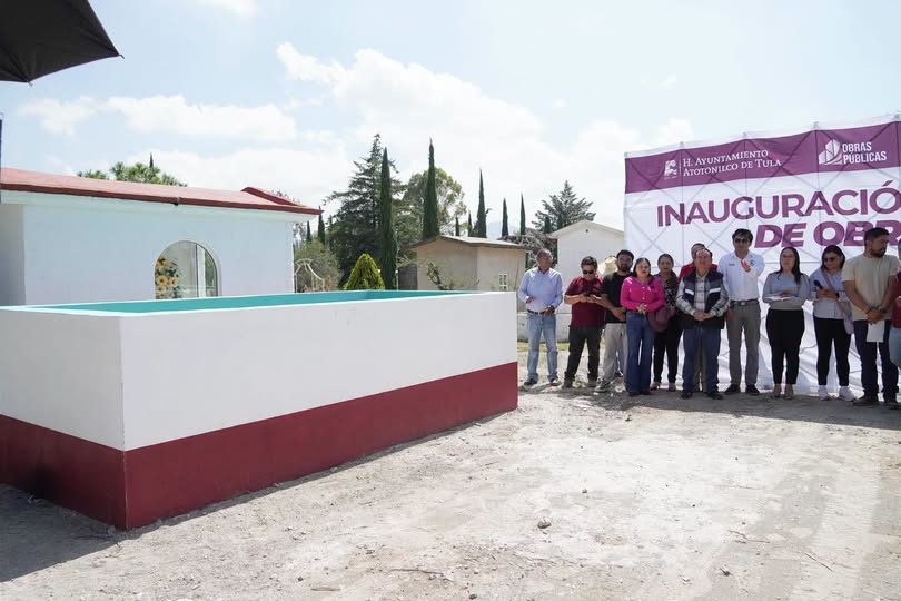 Inauguran cinco nuevas piletas en el Panteón Municipal de Atotonilco de Tula