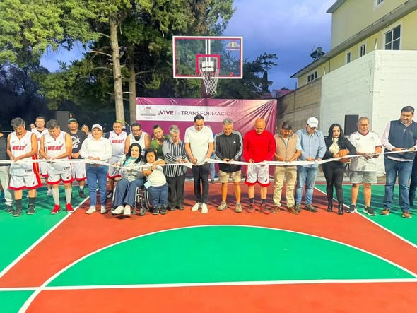 Rehabilitan cancha de basquetbol en San Marcos para fortalecer el deporte y la convivencia