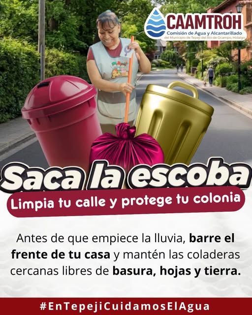 Invitan a la ciudadanía a mantener limpias las calles para prevenir inundaciones en Tepeji