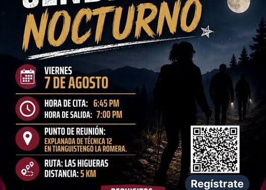 Gobierno de Tepeji del Río invita al Senderismo Nocturno para conmemorar el Mes de la Juventud