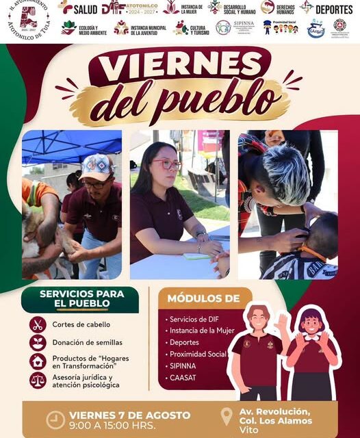 Acercan servicios del Gobierno Municipal de Atotonilco de Tula a la comunidad de Vito