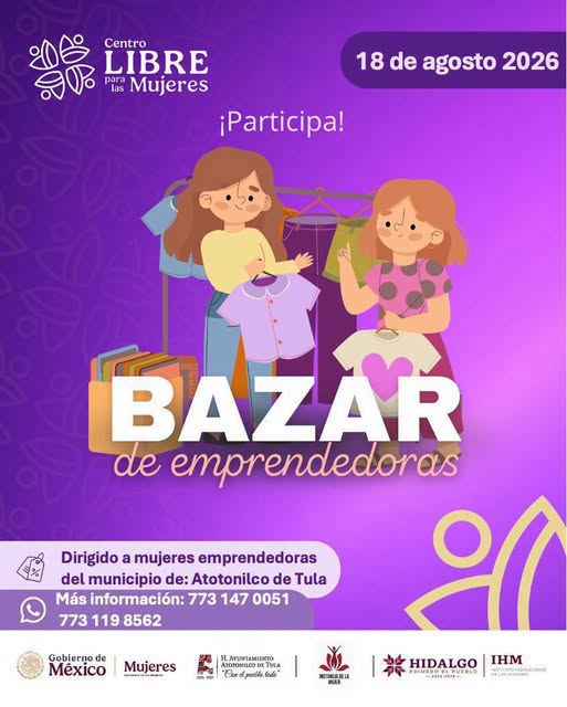 Convocan a emprendedoras de Atotonilco de Tula a participar en bazar