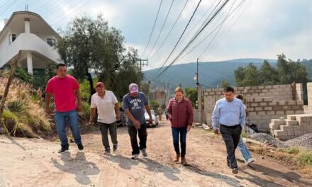 Impulsan infraestructura vial en San Mateo Primera Sección con el programa “Acciones Que Transforman”