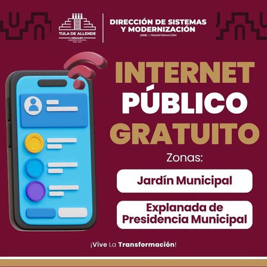 Tula de Allende habilita internet público gratuito en espacios municipales