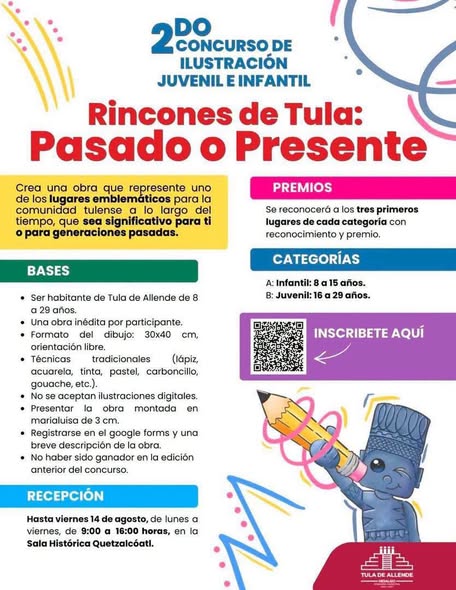 Amplían plazo para participar en concurso de ilustración “Rincones de Tula”