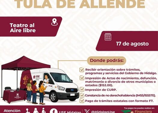 Habrá Jornada de expedición de actas estatales y foraneas en Tula de Allende