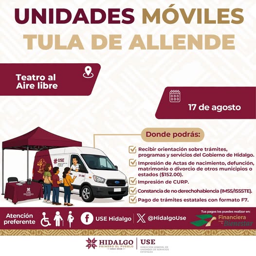 Habrá Jornada de expedición de actas estatales y foraneas en Tula de Allende