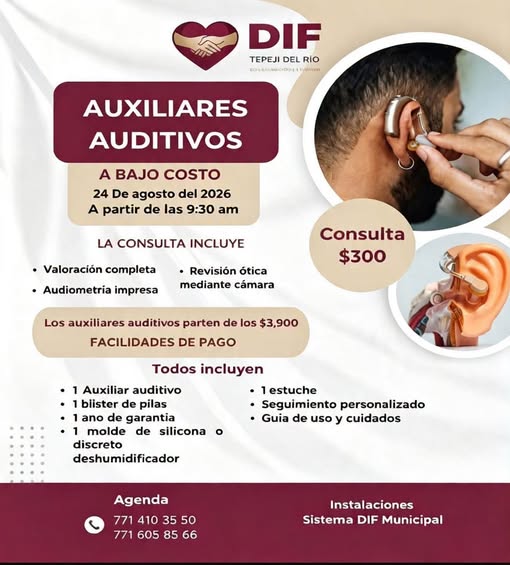 DIF Tepeji del Río realizará jornada de valoración auditiva a bajo costo