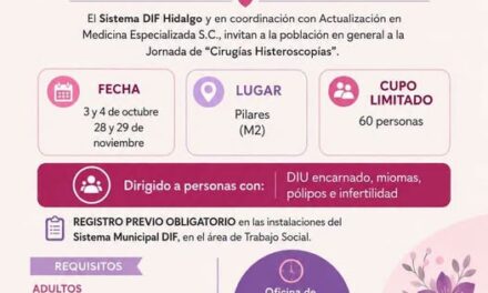 Habrá Jornada de Cirugía de Histeroscopía en el DIF Tepeji