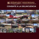SSPH recupera 33 unidades robadas de autotransporte federal, tras desmantelar un predio clandestino