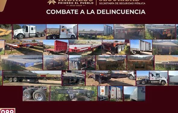 SSPH recupera 33 unidades robadas de autotransporte federal, tras desmantelar un predio clandestino