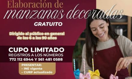 Invitan al taller gratuito de Elaboración de Manzanas Decoradas en Atotonilco de Tula