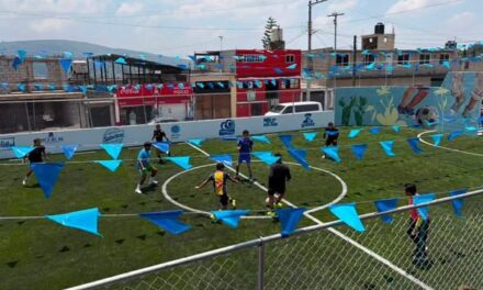 Inauguran nueva Cancha El Huracán con torneo juvenil 5×5 en Tepeji del Río