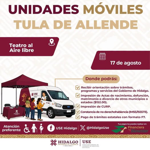 Habrá expedición de actas de registro familiar en el Teatro Libre de Tula