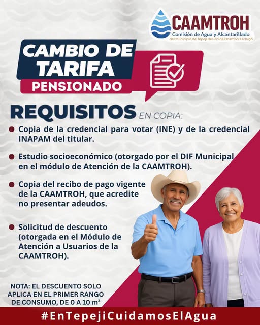 Conoce los requisitos para solicitar la tarifa para pensionados en el servicio de agua