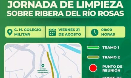 Realizarán jornada de limpieza en la ribera del río Rosas
