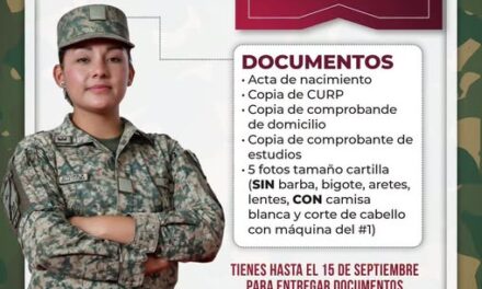 Convocan a jóvenes de Atotonilco de Tula a tramitar su Cartilla del Servicio Militar Nacional