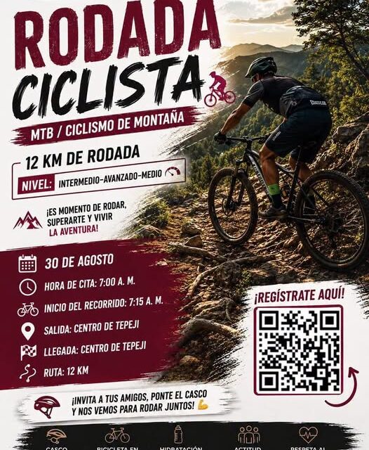 Tepeji del Río anuncia rodada ciclista MTB de 12 kilómetros