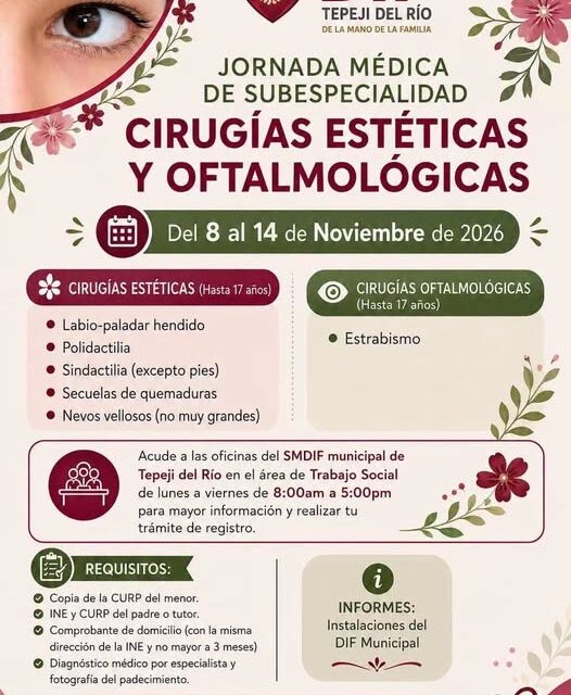 DIF Tepeji del Río acerca cirugías especializadas a menores