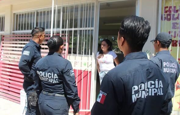 Refuerzan vigilancia en escuelas de Atotonilco de Tula previo al regreso a clases