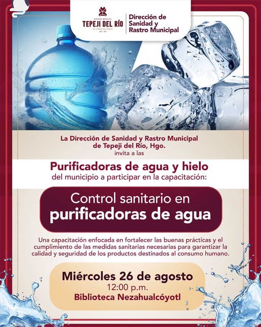 Capacitarán a purificadoras de agua de Tepeji del Río en control sanitario
