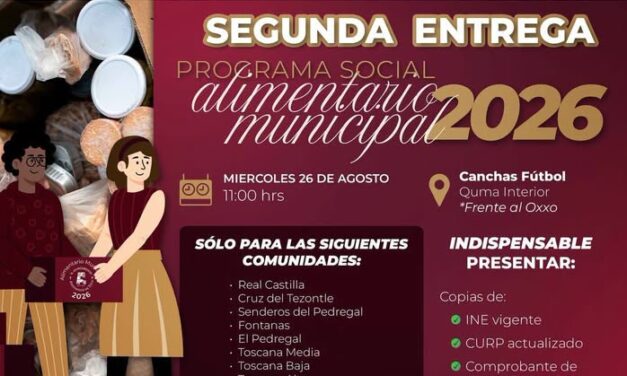 Segunda entrega del Programa Social Alimentario Municipal 2026 llegará a fraccionamientos de Atotonilco de Tula
