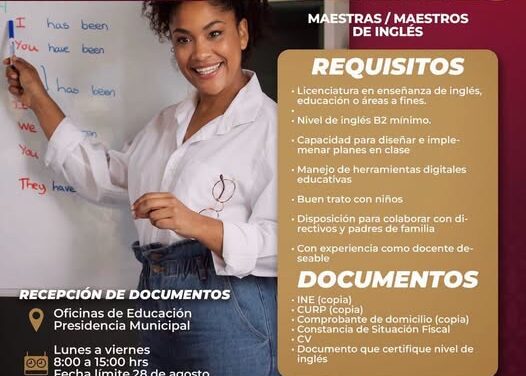 Convocan a docentes de inglés para integrarse al programa “Inglés para Todos”