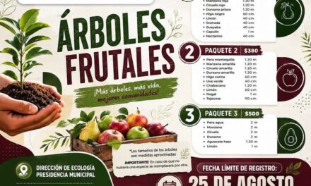 Aún hay tiempo para adquirir paquetes de árboles frutales en Atotonilco de Tula