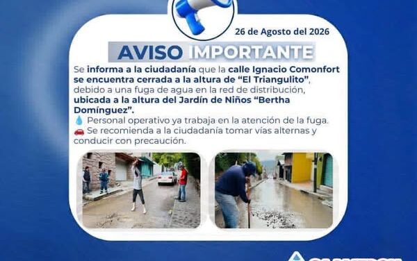 Cierran calle Ignacio Comonfort por fuga de agua en Tepeji